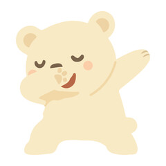 Polar bear doing dabbing animal