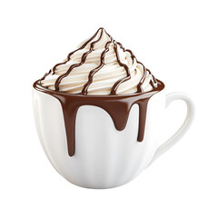 Cup of hot chocolate topped with whipped cream