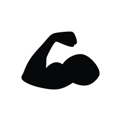 flexed bicep arm silhouette icon