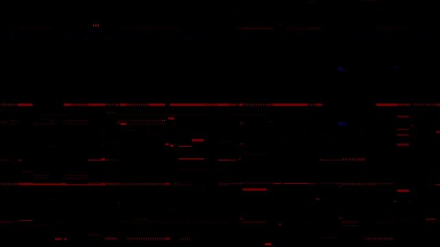 Red static noise on a damaged television screen, suitable for design projects depicting technical issues, glitch art, or media breakdown visuals.