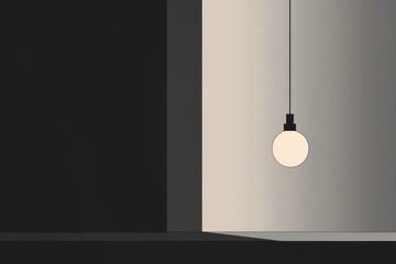 Minimalistic illustration of bulb lamp with soft outlines
