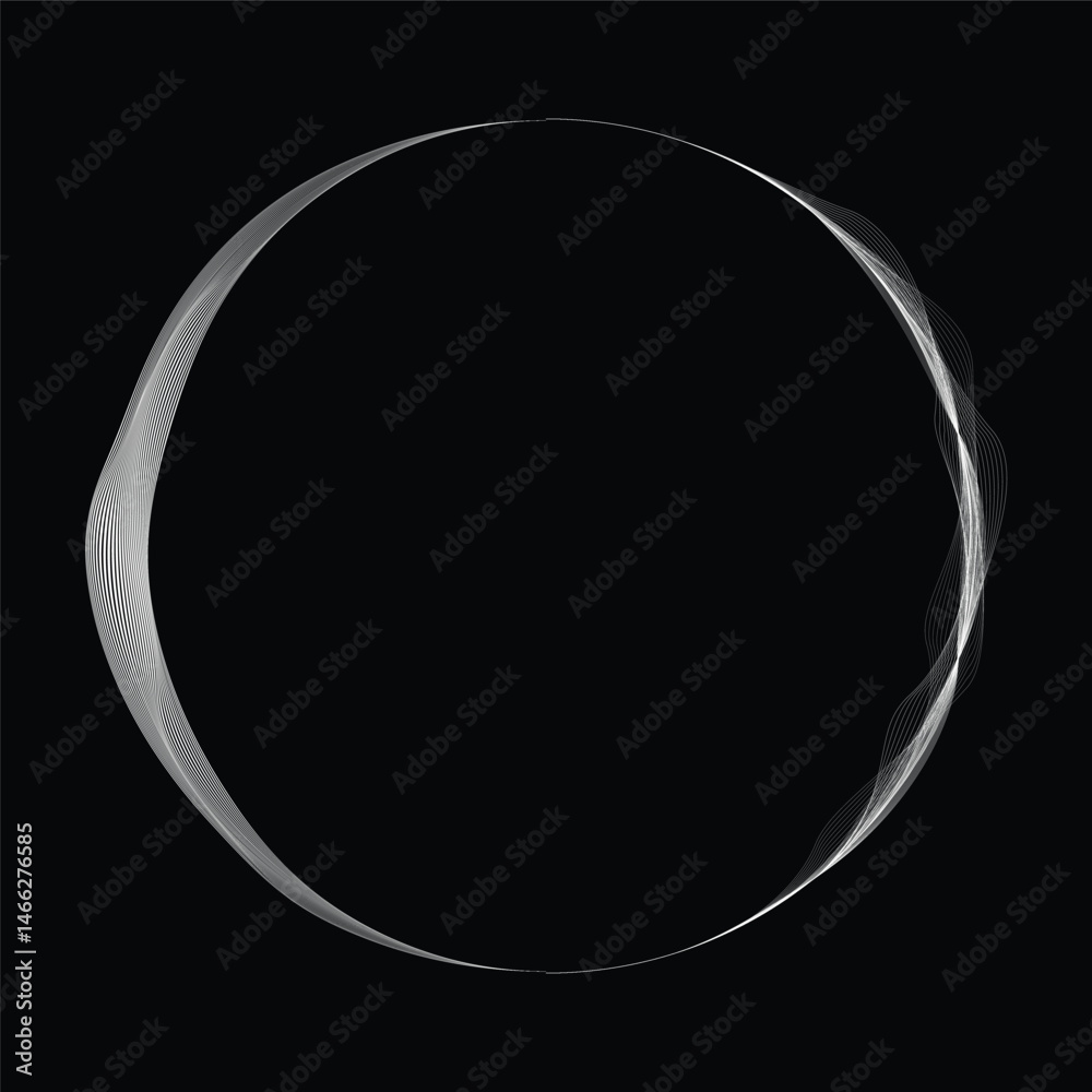 Fototapete lines in circle form . rotate rounded shape vector illustration .rotating circles form a ring.rotati