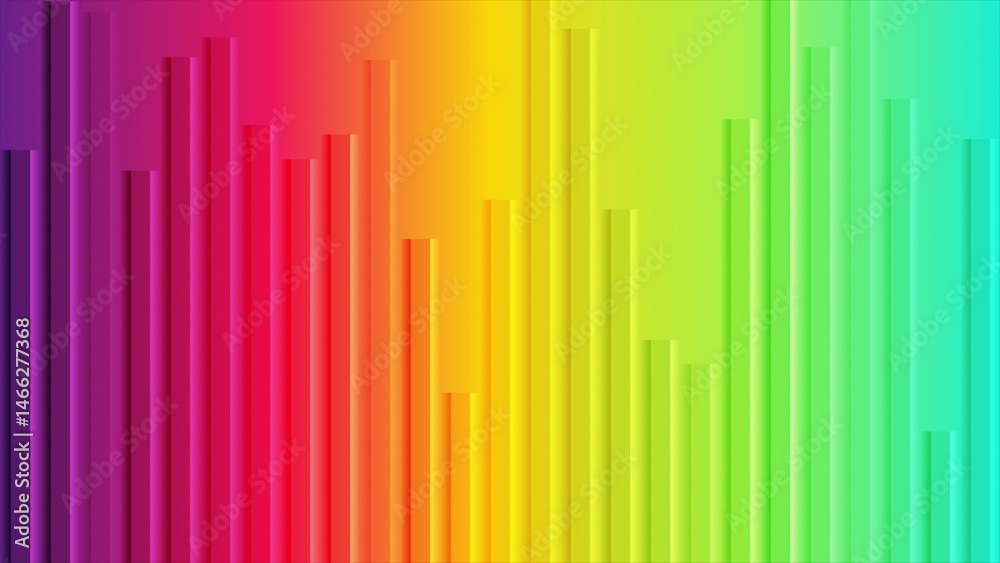Poster Multicolored minimal stripes abstract luminous tech background