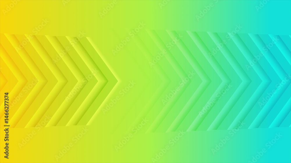 Poster Multicolored minimal glossy arrows abstract luminous tech background