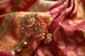 A Book Cover for Indian Jewelry with Soft Lighting and Cultural Motifs