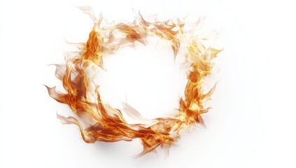 Fototapeta premium Fire, isolated on a white background 