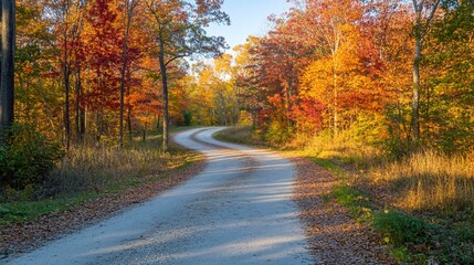 Obraz premium Autumnal Country Road