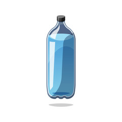 Clean water plastic bottle vector isolated on white background.