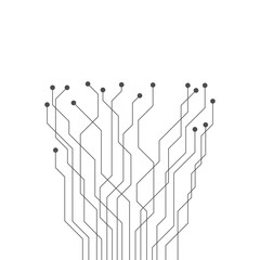 electric communication background on white background. 