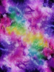 Abstract background Abstract colorful watercolor painting with vibrant splashes of pink purple yellow green and blue blending seamlessly in a dreamy artistic composition