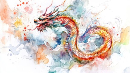 Obraz premium chinese dragon on a wall