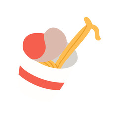 cup of ramen illustration isolated on white