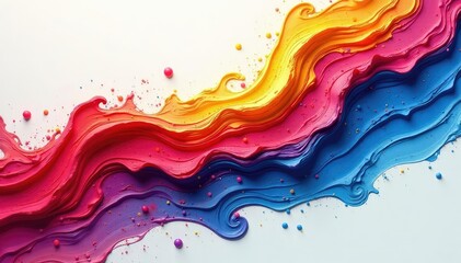 Fototapeta premium Abstract swirling paint strokes, late-stage development , acrylic, messy