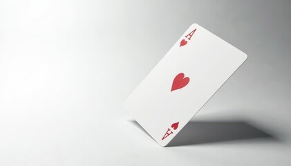 Obraz premium Close-up of a flipped playing card against a white backdrop , minimal, suit, simple