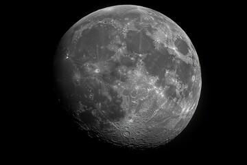 Obraz premium high definition image of lfull moon view in dark night sky