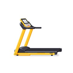 Fototapeta premium Isolated treadmill for fitness and sport training on white background