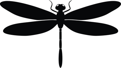 dragonfly silhouette vector icon