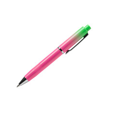 Pink and Green Ballpoint Pen isolated on Transparent Background