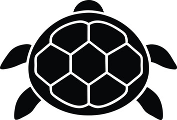 Obraz premium turtle shell silhouette vector symbol