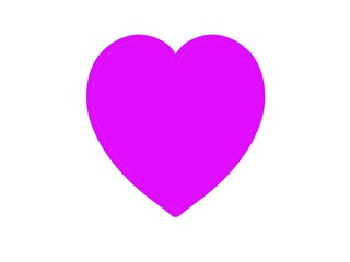 Purple icon love on white background 