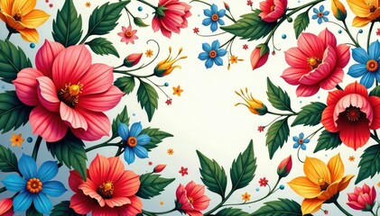 Intricate, flowing floral pattern Continuous, vibrant blooms , pastel, design