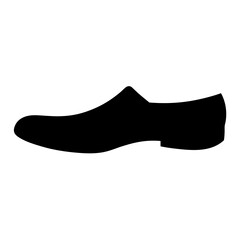  footwear vector silhouette icon, black and white illustration of footwear.