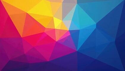 Fototapeta premium Abstract geometric shapes, vibrant color gradient, bold, abstract