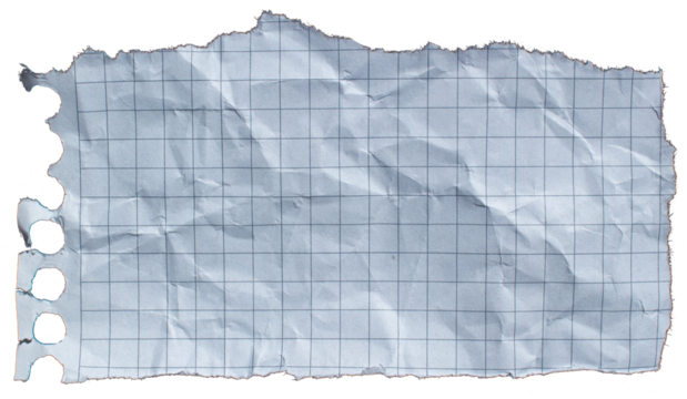 Ripped checkered paper torn edges with transparent background png paper tear