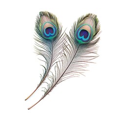 Obraz premium Close up of peacock feathers with vibrant blue green hues