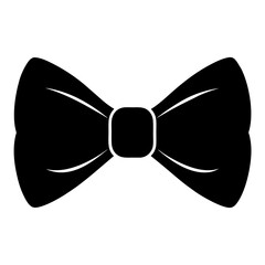bow ties vector silhouette icon, black and white illustration of footwear.