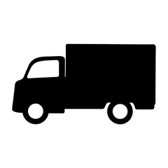 box truck , black and white illustration of vehicles.