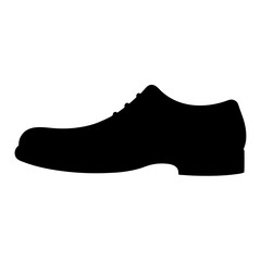 brogues vector silhouette icon, black and white illustration of footwear.