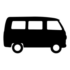 camper van , black and white illustration of vehicles.