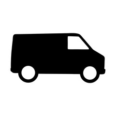 cargo van , black and white illustration of vehicles. © Tanjila