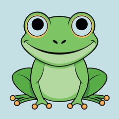 Simple Green Frog Graphic for Various Projects