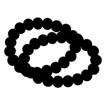 black beaded bracelets intertwined clip art preview