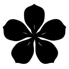 Black and white illustration of clematis , flower silhouette vector designs.