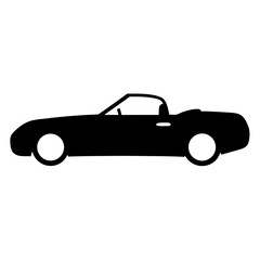 convertible , black and white illustration of vehicles.