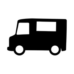 food truck , black and white illustration of vehicles.