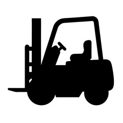 forklift , black and white illustration of vehicles.