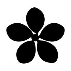 Black and white illustration of forget me not , flower silhouette vector designs.