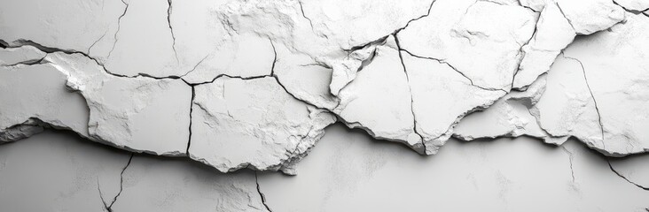 Fototapeta premium Abstract Gray Cracked Surface Texture Fragmentary Land