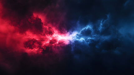 A space background with two bright blue and red flames