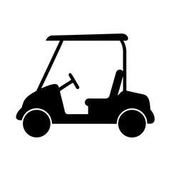 golf cart , black and white illustration of vehicles.