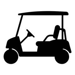 golf cart , black and white illustration of vehicles. © Tanjila