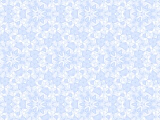 水色の繊細で抽象的なモザイク～万華鏡を連想させる神秘的な幾何学模様の背景素材63