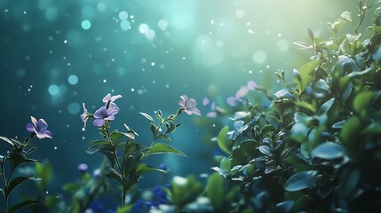 Floral Dream: Delicate blossoms and lush greenery meet a magical atmosphere.