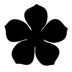 Black and white illustration of mandevilla , flower silhouette vector designs.