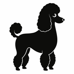 Elegant Black Poodle Silhouette