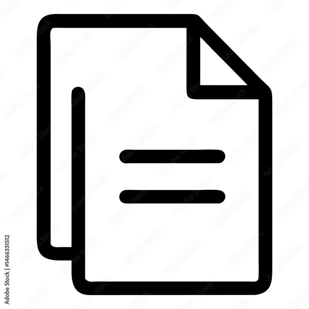 Aufkleber document file icon vector illustration for web design and application interface in modern outline st